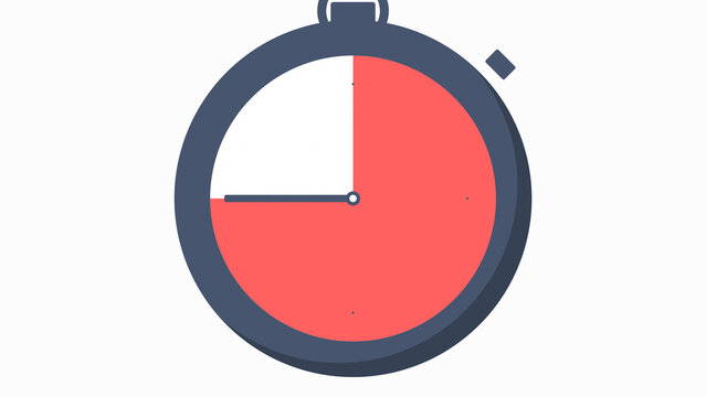 Stopwatch Chronometer Timer Clock Countdown Symbol Showing Remaining Interval for Business Deadline Tracking