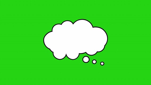 Dialogue bubble speech on green screen animation
