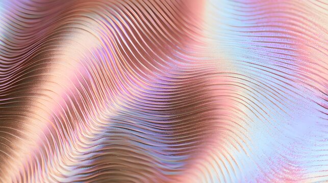 Macro view of finely corrugated holographic material surface