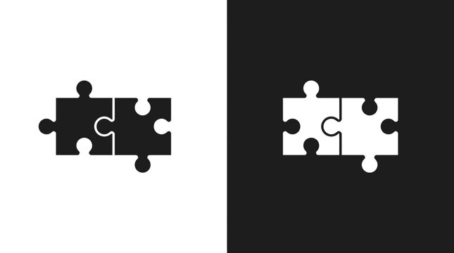 Jigsaw puzzle pieces icon for teamwork and integration