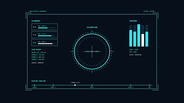 Futuristic Sci Fi HUD UI Kit Asset Dashboard Motion Graphic Illustration
