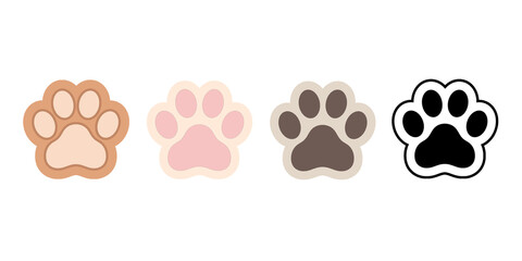 Animal paw print assorted colors illustration  © NewStockPro