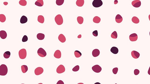 Pink and plum organic blob pattern drifting slowly on a soft blush background in a seamless loop