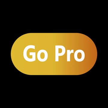 Gold Go Pro Button Transforming into a Crown Symbol