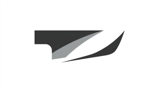 Modern abstract chef knife logo utilizing negative space technique where blade is formed by white space between gray shapes, clean geometric lines with perfect 45-degree blade angle, simplified