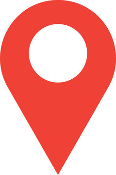 Red location pin maps icon