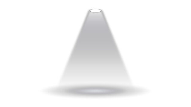 Isolated bright spotlight beam on transparent background transparent background