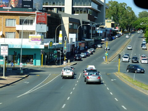 Johannesburg / South Africa - 28 Apr 2012: The street in Johannesburg, South Africa