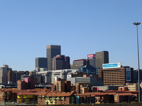Johannesburg, South Africa - 28 Apr 2012: The view on the center of Johannesburg, South Africa