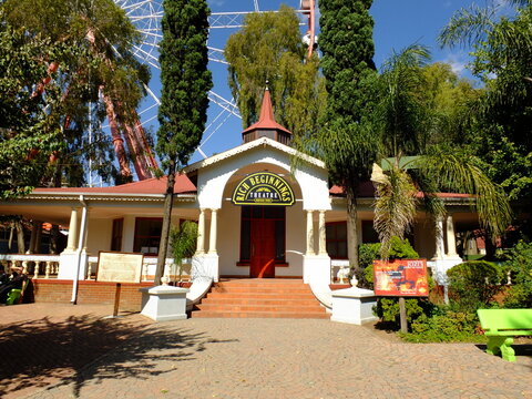 Johannesburg, South Africa - 28 Apr 2012: The vintage house in Gold Reef City, Johannesburg, South Africa