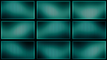 Nine-panel grid of fluted glass gradients with macro close © AlexGuda