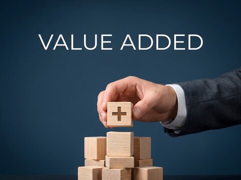 Value added and business growth concept