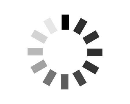 Loading spinner icon isolated on transparent background for web interface and software progress indicator