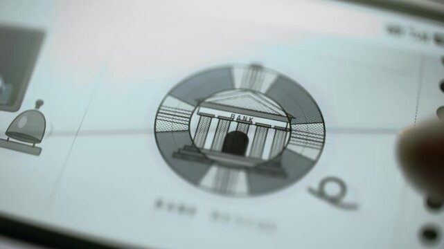 Lifebuoy around bank reveals rescue concept