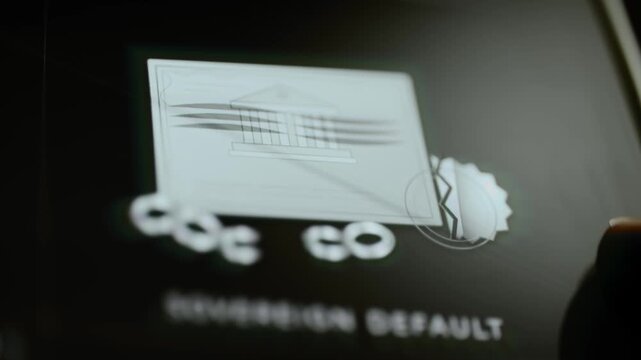Broken certificate seal depicts sovereign default