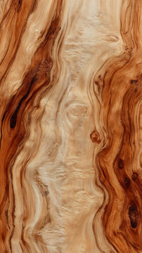 Natural Olive Wood Grain with Flowing Brown and Cream Organic Patterns