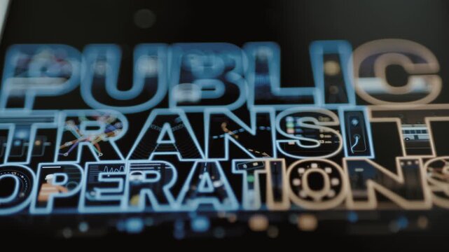 Outlined public transit operations lettering reveals embedded diagrams