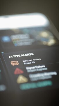 Active transit alerts reorder detour and delay notices