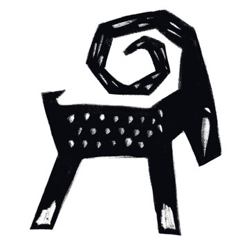 Black and White Swedish Bokken, Goat