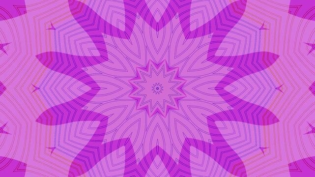Pink and purple kaleidoscopic star patterns forming a mosaic