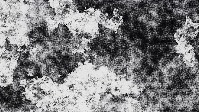 Grit or grunge texture background. High-Contrast peeling paint, decay texture, Monochrome. 4k footage