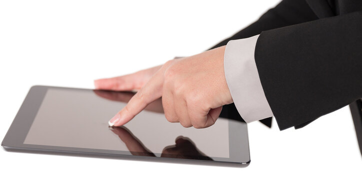 Business woman with tablet