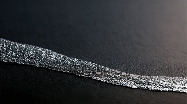 Black Paper Background with Silver Glitter Border