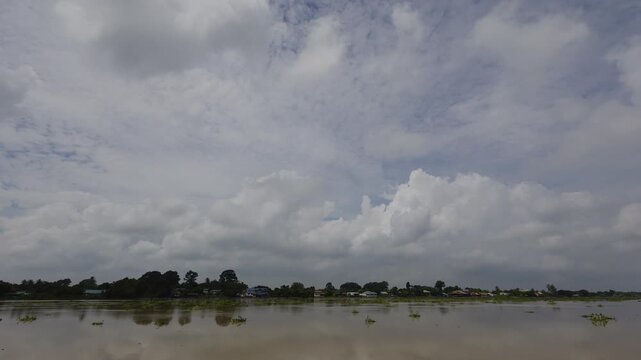 Chai Nat Manorom Rural Riverfront Atmosphere Timelapse