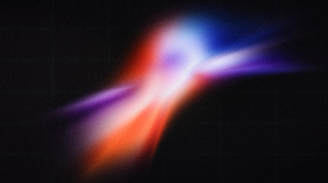 Abstract gradient light glow with red blue and purple colors on dark
