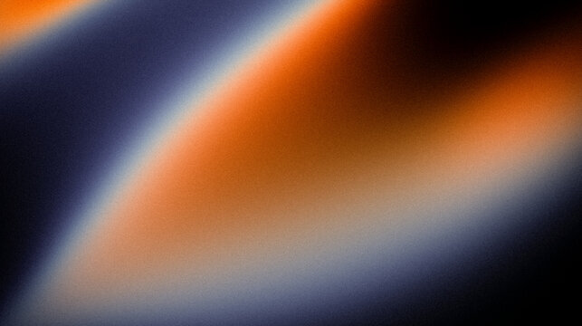 Abstract gradient background with soft orange and dark blue grainy