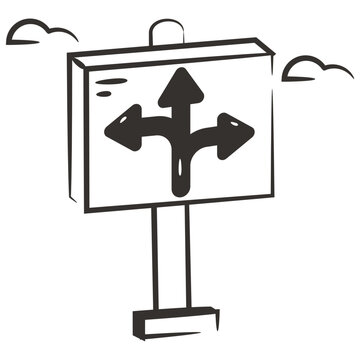 Modern design icon of triple direction arrows 