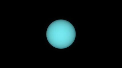 The planet Uranus and space. 3d illustration © Wublie