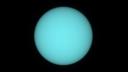 The planet Uranus and space. 3d illustration © Wublie