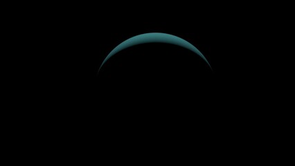 The planet Uranus and space. 3d illustration © Wublie
