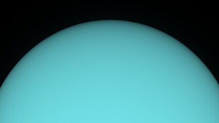 The planet Uranus and space. 3d illustration © Wublie
