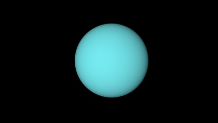The planet Uranus and space. 3d illustration © Wublie