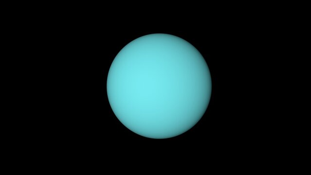 The planet Uranus and space. 3d illustration