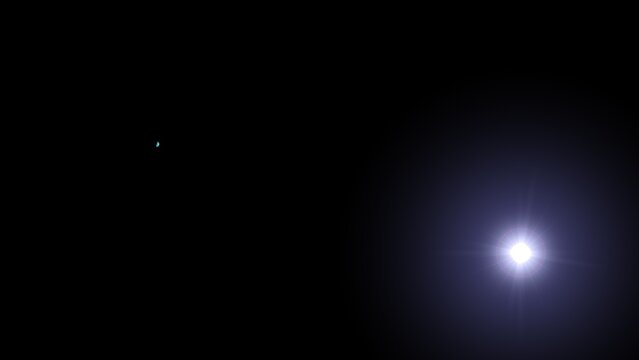 The planet Uranus and space. 3d illustration