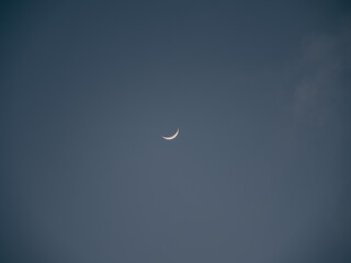 Crescent Moon Over Gran Canaria © by Natallia