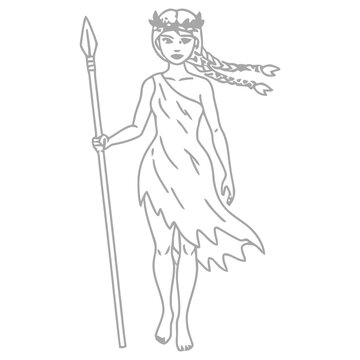 Woman with Spear and Laurel Wreath
