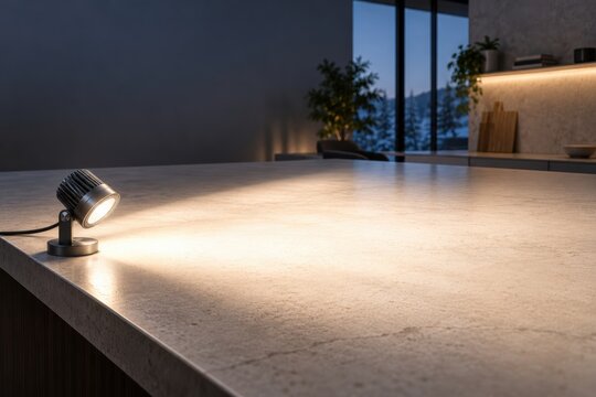Compact LED Spotlight Illuminating Large Work Surface Efficiently