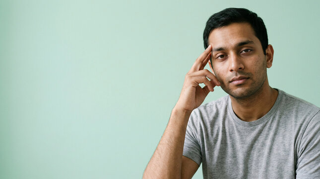 Pensive young man contemplating his thoughts, highlighting the crucial importance of mental health and fostering emotional well-being through self-reflection and care