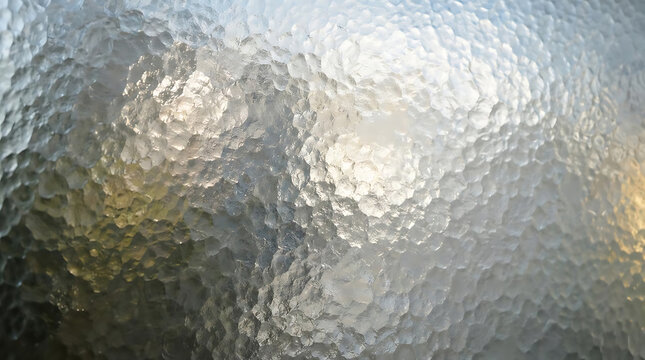 Textured Surface of Hammered Frosted Glass with Diffused Light and Shadow Effects