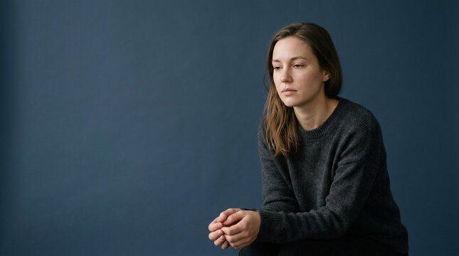 A thoughtful young woman sitting alone, contemplating life's challenges and the vital importance of prioritizing one's Mental Health and emotional well-being
