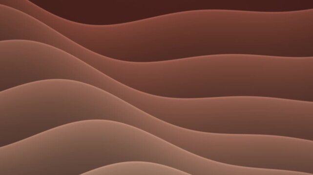 Sculptural dunes in copper seamless motion background