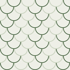 Green fish scale vector pattern with soft olive green background © Fahad