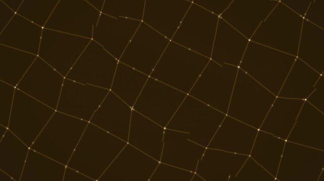 Constellation network in amber seamless motion background
