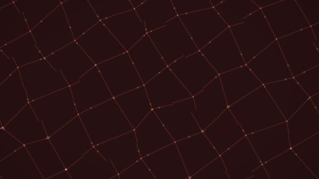 Constellation network in copper seamless motion background