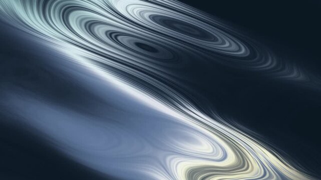 Navy Silver Liquid Refraction and Vortex Waves &ndash; 4K Seamless Loop Animation