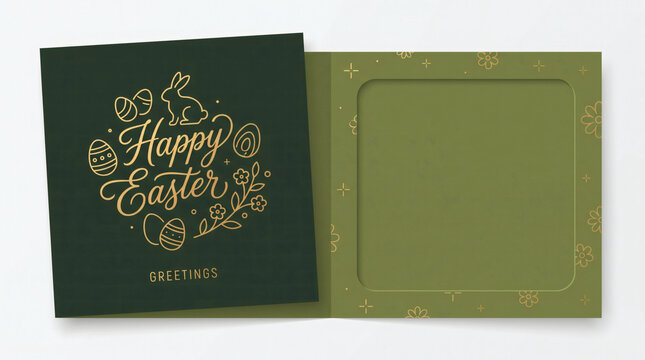 happy easter greeting card clipart poster design with colorful patterned easter eggs and bunny ears decoration on blue background seasonal banner template vector illustration